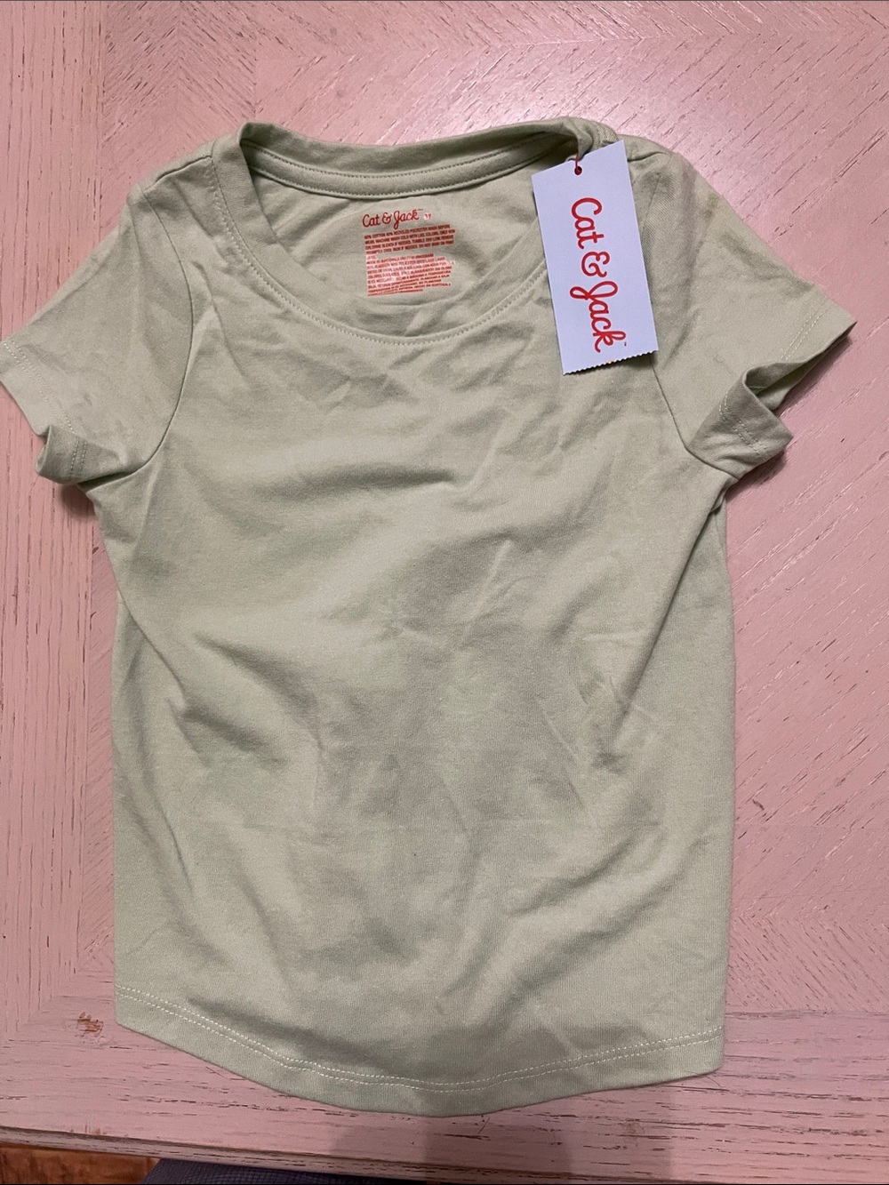 Cat & Jack 3T Kids Pale Olive Green T-Shirt